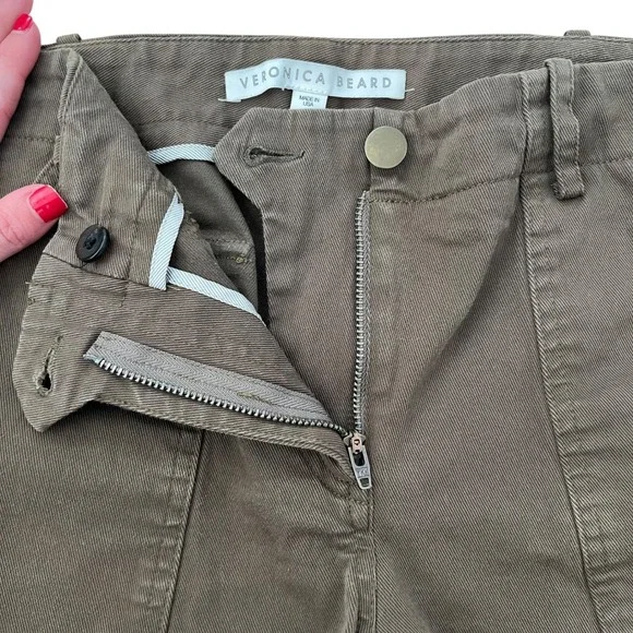 Bundle of 2 Veronica Beard Field Cargo Cropped Twill Pants Black and Green SZ 6‎ - Picture 10 of 16